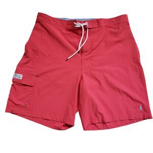 Polo Ralph Lauren Kailua Cargo Board Shorts Mens 2XL Red Swimwear